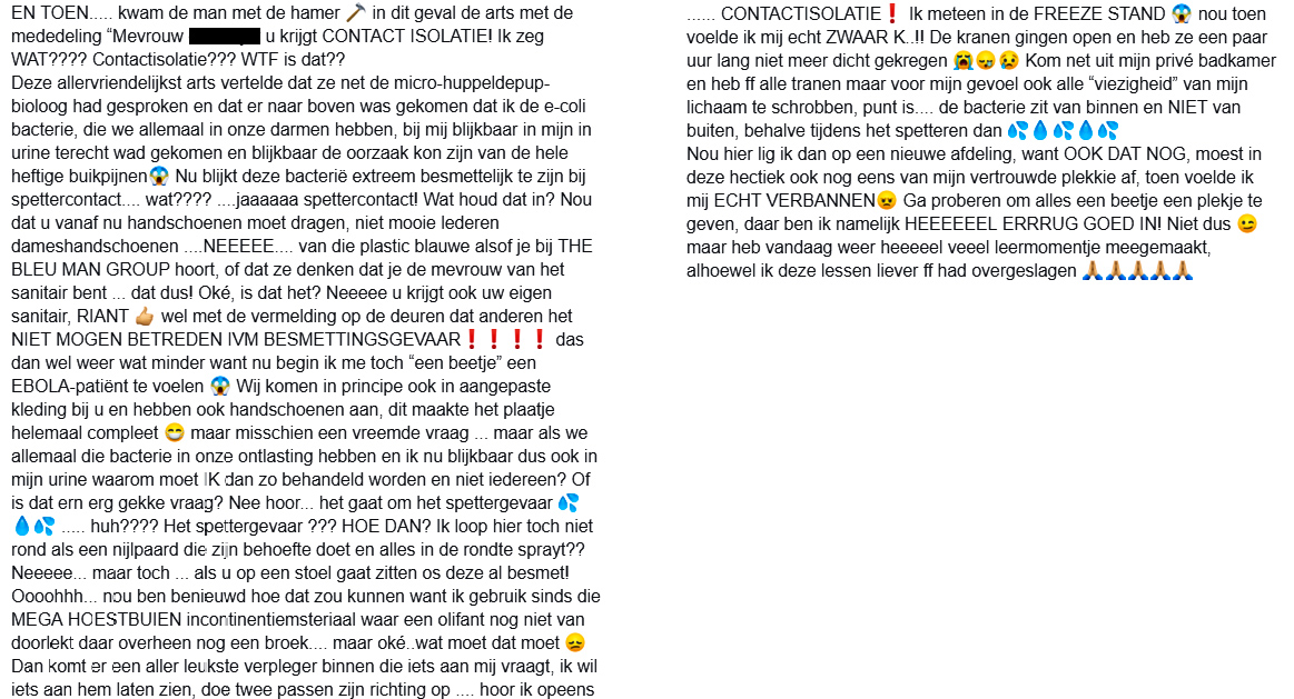 Ervaring met contactisolatie